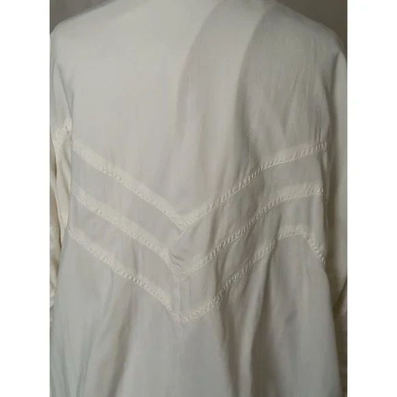 Bally Vtg Full Zip Jacket Windbreaker Womens Sz XL Ivory Soft Cotton Logo Lining - Picture 13 of 14